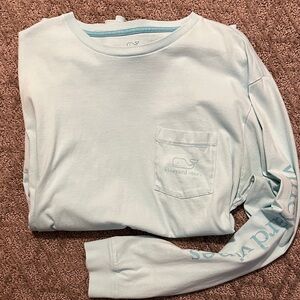 Vineyard Vines Light Blue Whale Tee